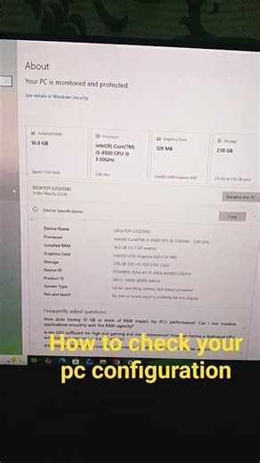 how to check pc configuration
