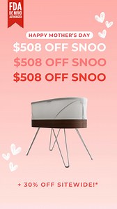 Our Mother’s Day Sale has finally arrived! 🥳 Celebrate the moms in your life with 30% off SITEWIDE*, including over $500 OFF our award-winning SNOO Smart Sleeper. 🎁💤 *Exclusions apply | Happiest Baby