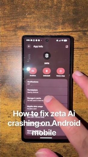 How to fix zeta Ai crashing on Android mobile
