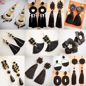 943K views · 10K reactions | Trendy!!.. Black Hot Earrings Ideas | Daily Wear Outfits Ideas youtube.com/hetalsart | Hetal's Art | Facebook