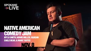 3.7K views · 35 reactions | Looking for a night of laughter?  Native American Comedy Jam is coming to Spokane Live on Friday, Nov. 8 at 8PM with host Mylo Smith and comedians Howie Miller, Vaughn Eagle Bear, and Marc Yaffee! Don’t miss a night of laughs and great stand-up. Tickets are available at spokanetribecasino.com! #spokanetribecasino #spokanelive #nativecomedy #spokanecomedy | Spokane Tribe Resort & Casino | Facebook