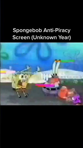 SPONGEBOB SQUAREPANTS VHS - REAL ANTIPIRACY SCREEN