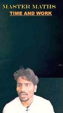 Time & Work Short Trick 🔥 | Solve in Seconds | Master Maths #mastermaths #arthematic #timeandwork