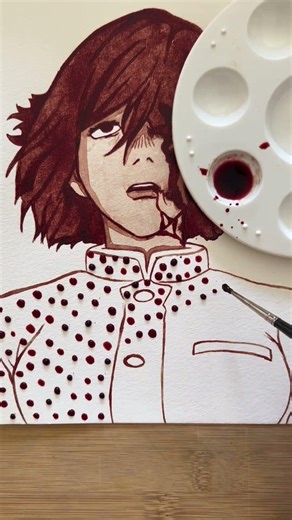 Blood, drawn by a medical professional. #bloodart #nobara #jjk #jujutsukaisen #art #blood #artist