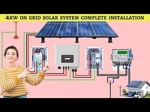 4 kw on grid solar system complete installation animation explained on grid solar system #solarpower