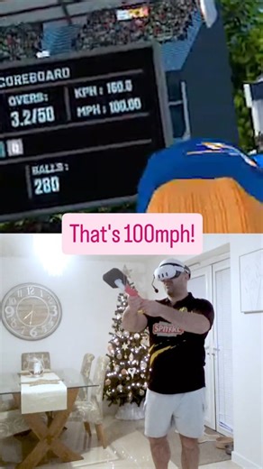 VR Cricket Guy on Instagram: "In iB Cricket the ultra insane bowling level is...INSANE. (I only play with 0% batshield). Here's a rare example when the fast bowler cranks it up to 100mph! Is it realistic? I have pro cricketers on record saying the speed is very realistic. You'll need to find the videos of me with the Kent county pros. Download all games for Meta Quest using discount code VRCGUY. #cricket #fastbowling #100mph #vrgaming"
