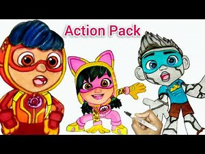 Action Pack Hero of the day ** New episode | How to draw Action Pack Hero