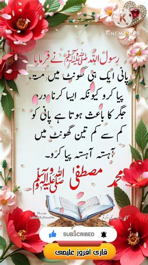 Hadees-e-Nabawi | Pani Kaise Peena Chahiye | Sunnat Tarika of Drinking Water