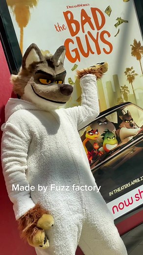 Mr. Wolf Bad Guys Costume - Fursuit Mascot Dreamworks