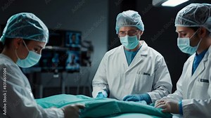 Surgical Team Preparing for Operation in Operating Room