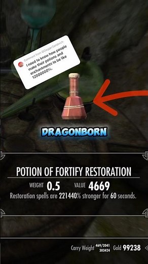 Skyrim: To Make Restoration Glitch Potion (Comment Reply)