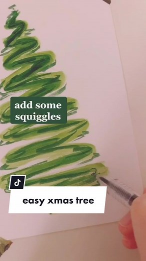Easy Christmas Tree Tutorial: DIY Christmas Art Drawing