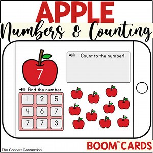 Apple Themed Counting Cards 1-20 Boom Cards™