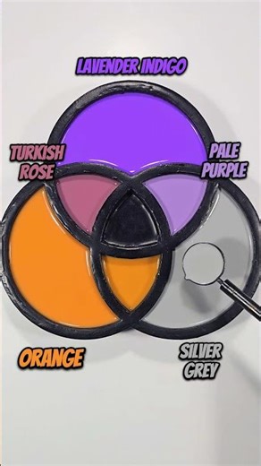 Silver Grey + Lavender Indigo + Orange - Soft Metal Meets Warm Glow