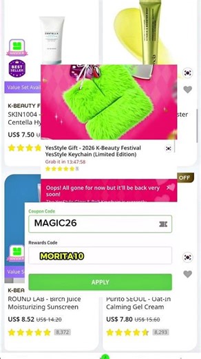 Este es mi carrito para mí compra en #yesstyle #fyp #parati #yesstylecode #yesstylediscount