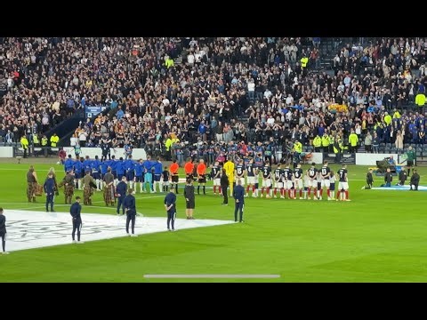 The National Anthems - Scotland 1 v 3 England, Hampden Park, Glasgow - Football - 12/09/2023