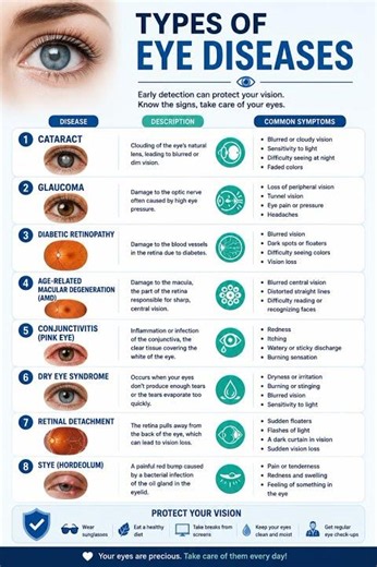 types of eye diseases #eyediseases #visionhealth