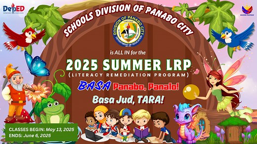 𝗧𝗛𝗜𝗦 𝗜𝗦 𝗧𝗛𝗘 𝟮𝟬𝟮𝟱 𝗦𝗨𝗠𝗠𝗘𝗥 𝗟𝗜𝗧𝗘𝗥𝗔𝗖𝗬 𝗣𝗥𝗢𝗚𝗥𝗔𝗠! This summer, let’s turn the page to a brighter future! Join us for 𝗕𝗔𝗦𝗔 𝗣𝗮𝗻𝗮𝗯𝗼, 𝗣𝗮𝗻𝗮𝗹𝗼 – 𝒘𝒉𝒆𝒓𝒆 𝒆𝒗𝒆𝒓𝒚 𝒍𝒆𝒂𝒓𝒏𝒆𝒓 𝒃𝒆𝒄𝒐𝒎𝒆𝒔 𝒂 𝒓𝒆𝒂𝒅𝒆𝒓! CLASSES: May 13 to June 2025 in all public schools in the city. #ChampionPanaboONE #BASAPanaboPanalo #SummerLiteracy2025 #ReadwithUS Text by Jun Aguilon Video edit by GV Cemine Videos by Edmar Warain | DepEd Panabo City