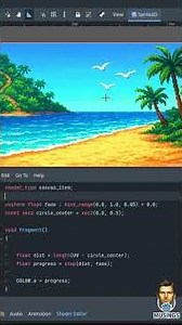 #godot Shader Trick: Expanding Circle Reveal Effect