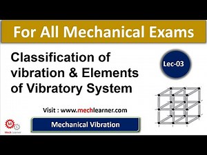 Classification of vibration & Elements of Vibratory System || Mechanical Vibration-03 ||
