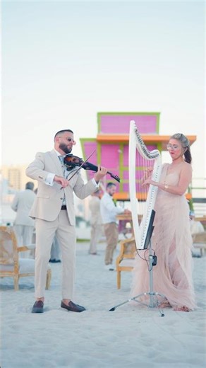 Beach Wedding Cocktail Hour Violin and Harp | New Heart