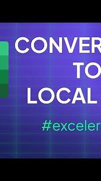 Convert UTC to local time in Excel