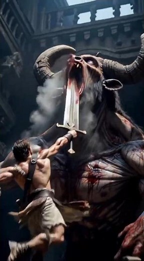 THESEUS VS THE MINOTAUR The Brutal Labyrinth Execution Mythology Battle #mythics #mythicalepic