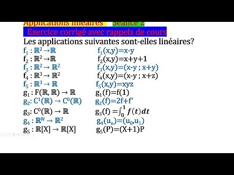 Exercice corrigé sur les applications linéaires