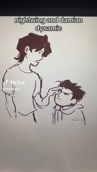 the brothers to father and son to broken family but they stay together pipeline #nightwing #damianwayne #robin #batman