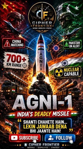 AGNI-1 🔥 India’s Deadly Missile | China & Pakistan Worried? 🇮🇳