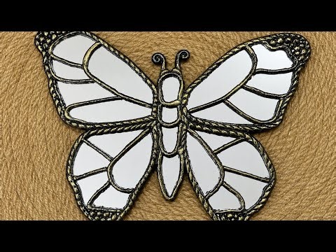 I Turned Broken Mirrors Into This Beautiful Butterfly! 😍 #homedecor #decor #bestoutofwaste