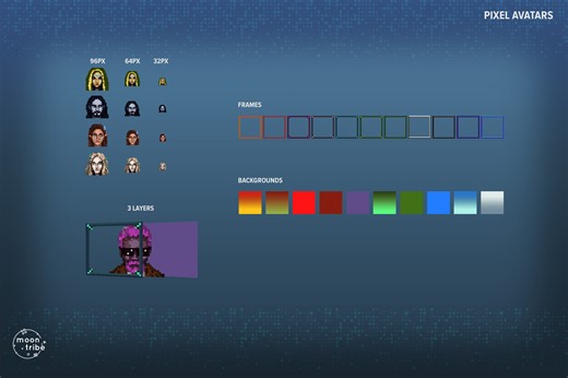 Pixel Character Avatars – 122 Icons   Animated VFX by Moon Tribe