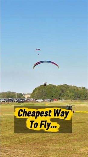Cheapest motorised way to start flying. Touch & go. #aviation #Besnappy #flying #parachute #pilot