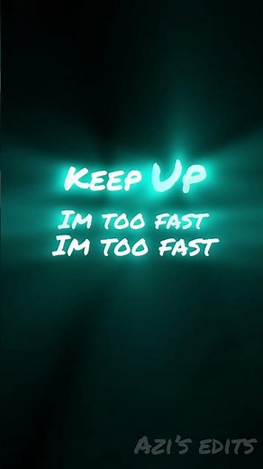 Keep up Im too fast #lyrics #odetari