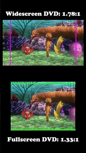 Finding Nemo: Widescreen vs Fullscreen