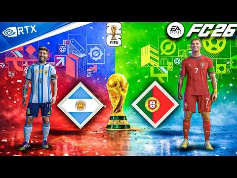 FC 26 - Argentina Vs Portugal - FIFA World Cup 2026 Ft. Messi,Ronaldo| PC™[4K60FPS] Gameplay