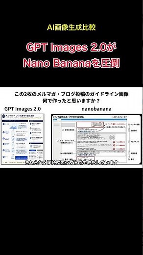 GPT Images 2.0はNano Bananaを圧倒する #ai活用 #chatgpt #gptimage