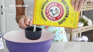 The BEST SMELLING 3-ingredient homemade laundry detergent recipe! It costs less than 15 cents per load!!! HE washer safe. Directions here: http://www.smartschoolhouse.com/diy-crafts/homemade-laundry-detergent-recipe | Smart School House
