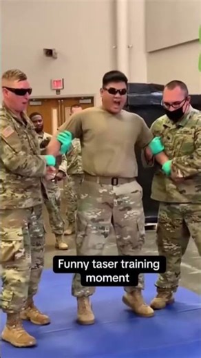 Police Taser Test: Real Reactions Caught on Camera! ⚡ #Police #TaserTest #Shorts
