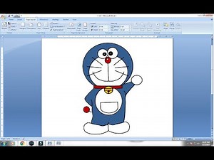 Menggambar Doraemon menggunakan Microsoft Word