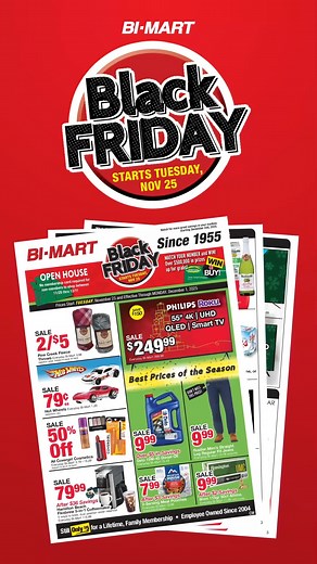 BLACK FRIDAY starts Tuesday! Don't Miss Our Best Prices of the Year!!! 👀 Get a Sneak Peek Now! https://deals.bimart.com/realvalue/11-25-2025sb | Bi-Mart Membership Discount Stores