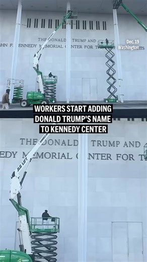 US - The Kennedy Center started the work of adding Donald Trump’s name to the building on Friday, a day after the president’s handpicked board voted to do so, making it the The Donald J. Trump and The John F. Kennedy Memorial Center for the Performing Arts. Critics of the vote, including Democratic members of Congress who are ex-officio board members, as well as some historians, insist that only Congress can change the name. www.facebook.com/reel/4184306881817531 | Stay in Thailand
