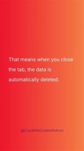 Difference Between localStorage and sessionStorage #html #webdevelopment #coding #interviewquestions