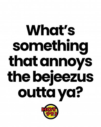 8K views · 60 comments | It’s the little things… that drive us totally over the edge.  Someone leaves the light on. Chrome crashes. A shirt falls off the hanger when you barely touch it. We want to hear yours. What annoys the bejeezus outta ya? TEXT 724 4487 or comment below you could win tickets to see Three Days Grace and Finger Eleven  #hotmorningsbradandkeliegh | HOT 99.1 FM | Facebook