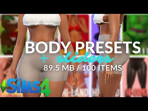 THE SIMS 4 URBAN BODY PRESETS + CC FOLDER (100+ ITEMS)