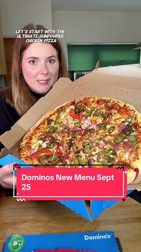 Dominos new menu items! ❤️ #foodreview #dominos #pizza #takeaway #newfood
