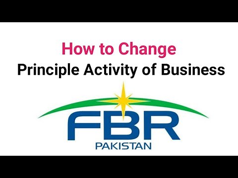 How to change modify principal activity of business on FBR Portal | FBR 2020 |