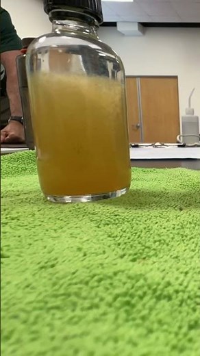 Winkler titration method to measure dissolved oxygen in water samples. #water #science #titration