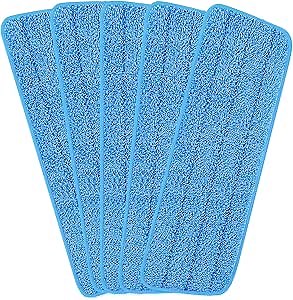 16.5 inch Reusable Mop Pads Microfiber Spray Mop Replacement Heads for Wet/Dry Mops Compatible with Bona Floor Care System (5 Pack)