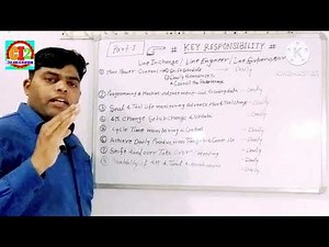 ||What is the Key Responsibilities||Line incharge Responsibility||Shift Engineer|Work of supervisor